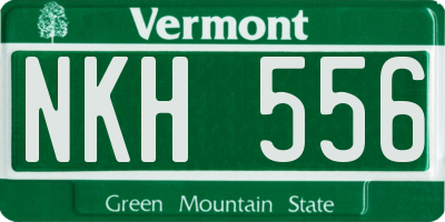 VT license plate NKH556
