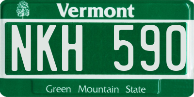 VT license plate NKH590