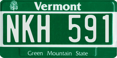 VT license plate NKH591