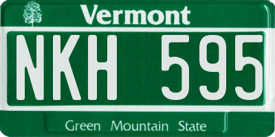 VT license plate NKH595