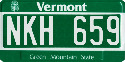 VT license plate NKH659