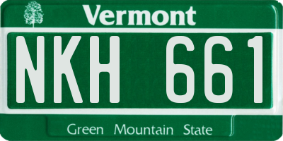 VT license plate NKH661