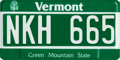 VT license plate NKH665