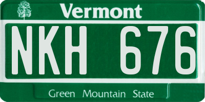 VT license plate NKH676