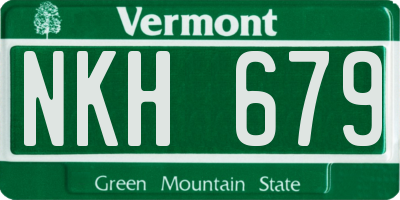 VT license plate NKH679