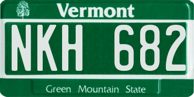 VT license plate NKH682