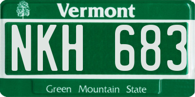 VT license plate NKH683