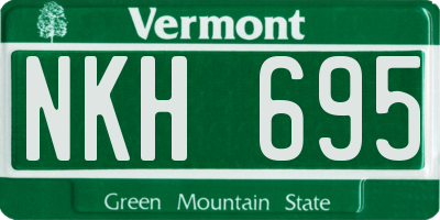 VT license plate NKH695