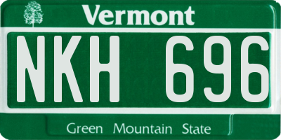 VT license plate NKH696