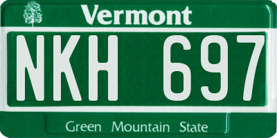 VT license plate NKH697