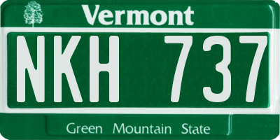VT license plate NKH737