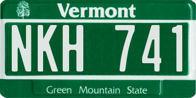 VT license plate NKH741
