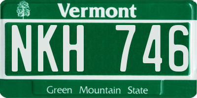 VT license plate NKH746
