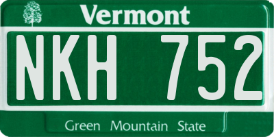 VT license plate NKH752