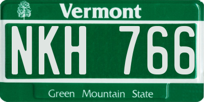 VT license plate NKH766