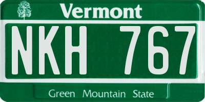 VT license plate NKH767