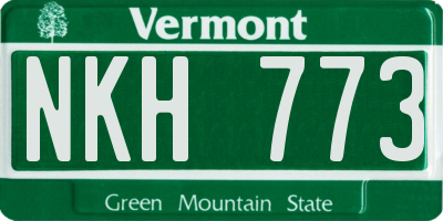 VT license plate NKH773