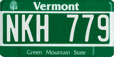 VT license plate NKH779