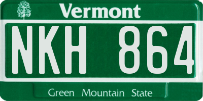 VT license plate NKH864