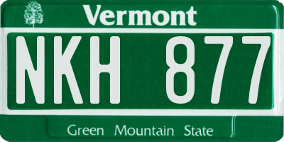 VT license plate NKH877