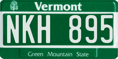VT license plate NKH895