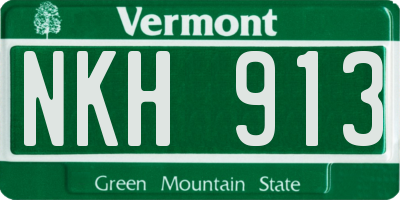 VT license plate NKH913