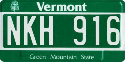 VT license plate NKH916