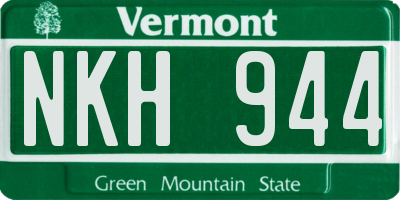 VT license plate NKH944
