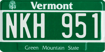 VT license plate NKH951