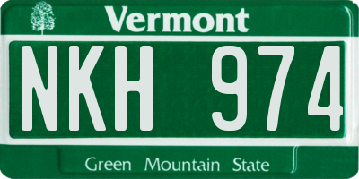 VT license plate NKH974
