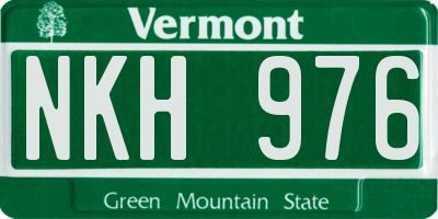 VT license plate NKH976