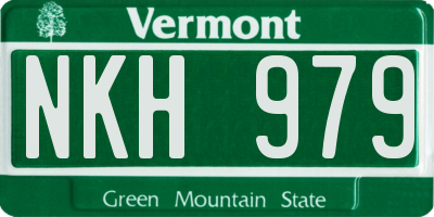VT license plate NKH979
