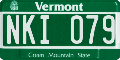 VT license plate NKI079