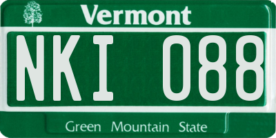VT license plate NKI088