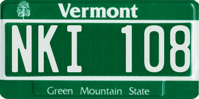 VT license plate NKI108