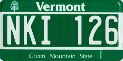 VT license plate NKI126