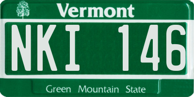 VT license plate NKI146
