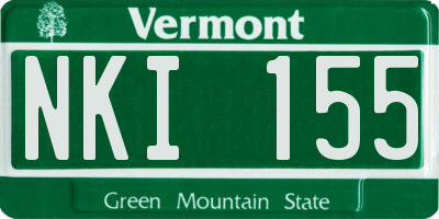 VT license plate NKI155