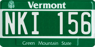 VT license plate NKI156