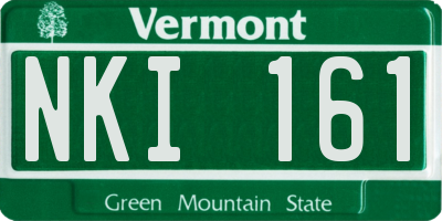 VT license plate NKI161