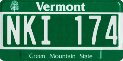 VT license plate NKI174
