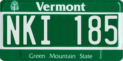 VT license plate NKI185