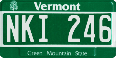 VT license plate NKI246