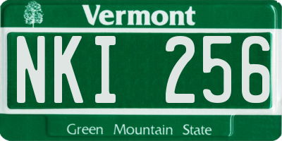 VT license plate NKI256
