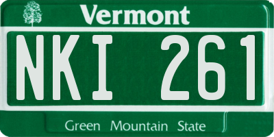 VT license plate NKI261