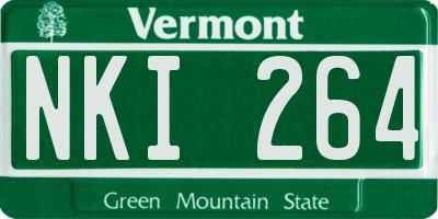 VT license plate NKI264
