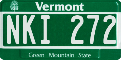 VT license plate NKI272