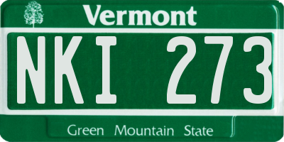 VT license plate NKI273