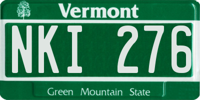 VT license plate NKI276