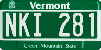 VT license plate NKI281